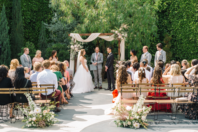 coral green fig house wedding