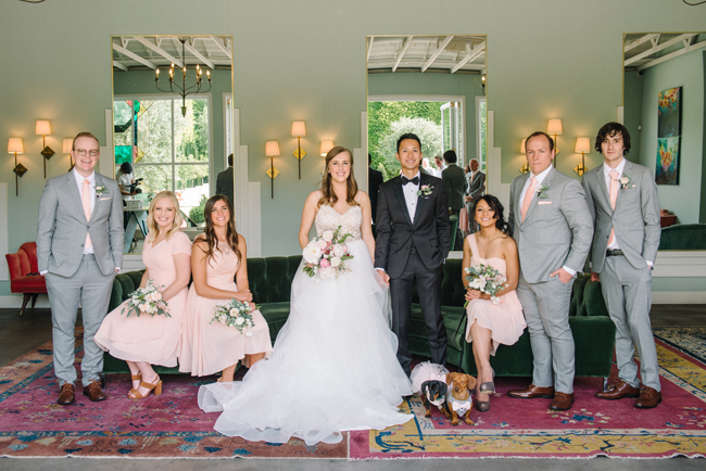 coral green fig house wedding