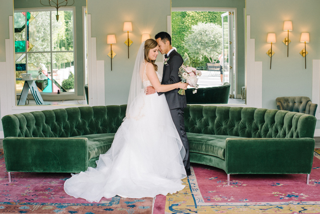 coral green fig house wedding
