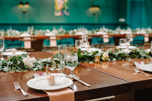 coral green fig house wedding