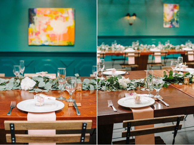coral green fig house wedding