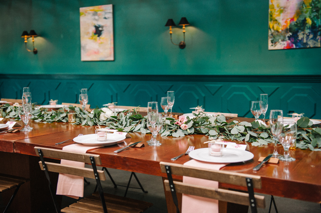 coral green fig house wedding