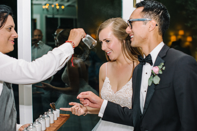 coral green fig house wedding