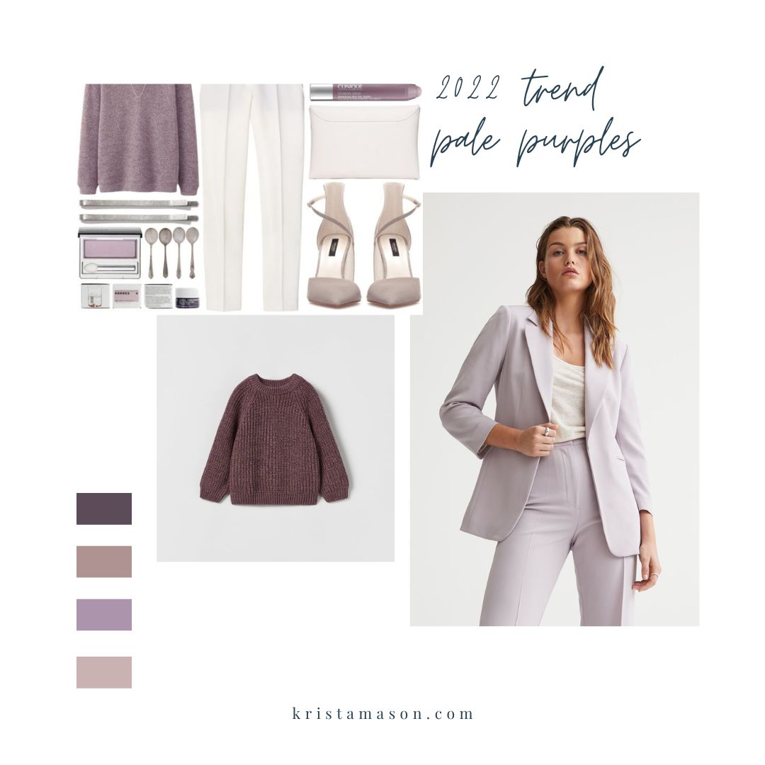 2022 color trend, pale purples