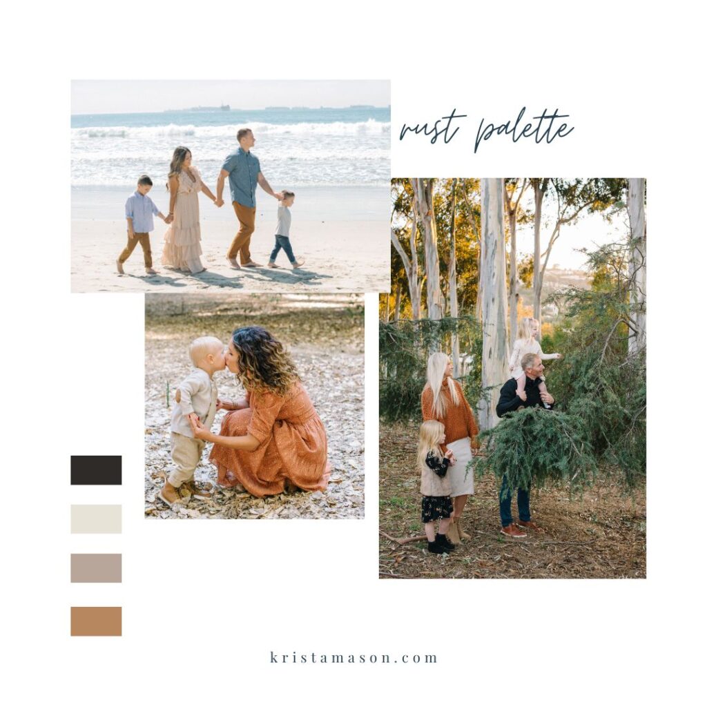 2023 family photo color trends - rust