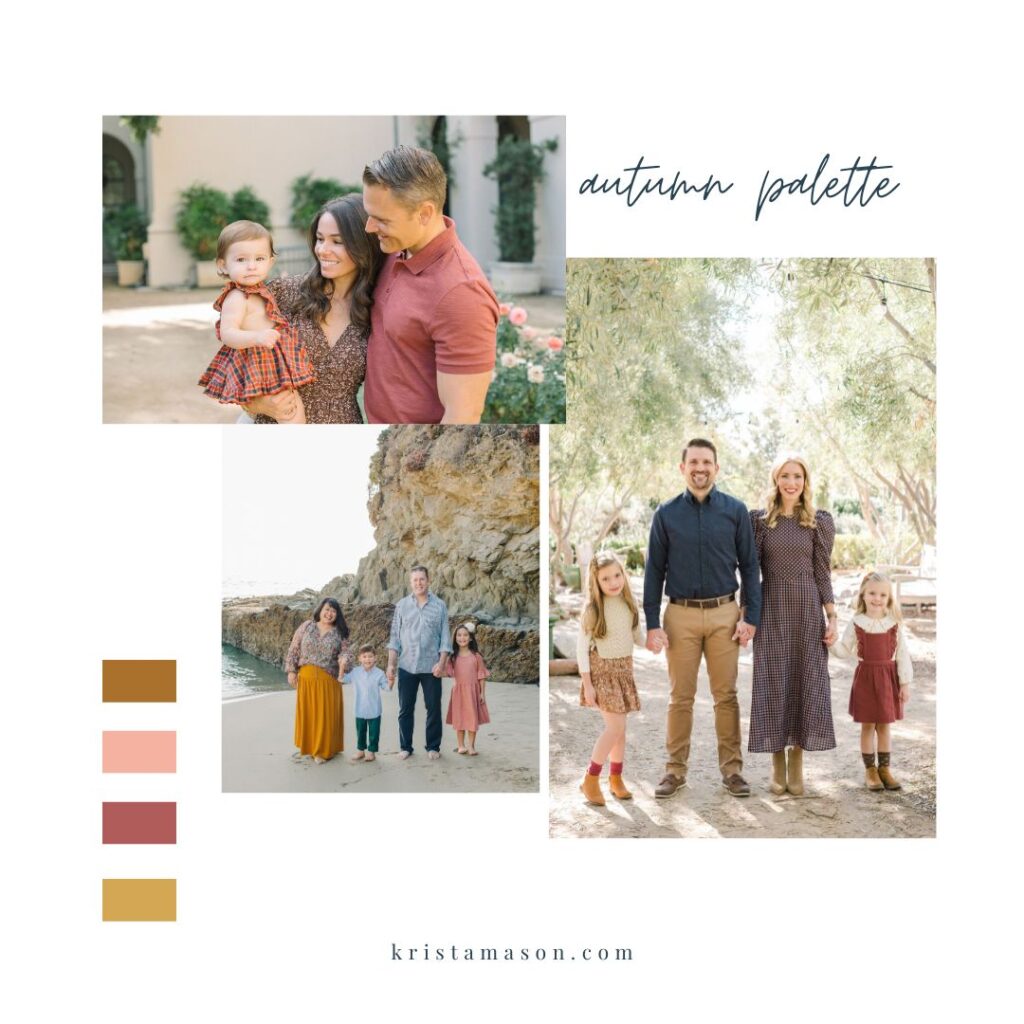 2023 family photo color trends - autumn
