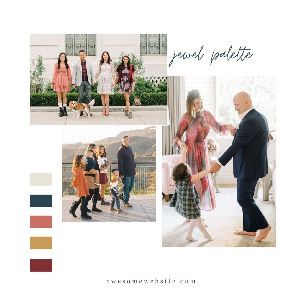 2023 family photo color trends - jewel